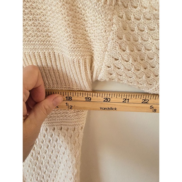 Joie Cream Knit Open Front Long Sleeve Cardigan Sweater Size S - Picture 7 of 8